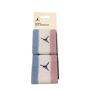 JORDAN Jumpman Terry Wristbands Pastel Blue Mauve Set of 2